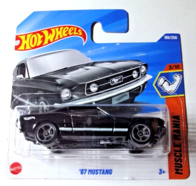 Hot Wheels - '67 Ford Mustang - Schwarz - short card - Muscle Mania 2025 - JBB13
