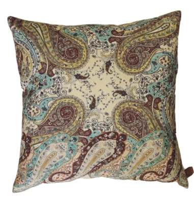 波斯精美天鹅绒花卉枕头 - 15 英寸 x 15 — 第 1/3 张图片