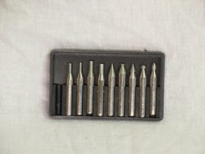 Used unbranded set of 9 rotary grinding tools 