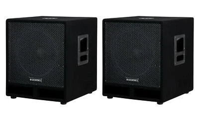 Paar DJ PA Subwoofer Disco Bass Party Box 38cm (15") Bass-Reflex System 1200W - Bild 1 von 4