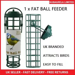 WILD BIRD FAT BALL FEEDER - Garden Hanging seed nut peanut feeders suet - Picture 1 of 3