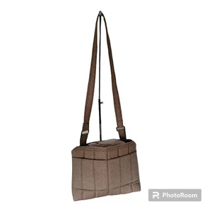 Bolso Cartera Tela Marrón, Hecho en Casa, Cierre de Cremallera, Figura 8 Tipo Costura 5 Bolsillos - Imagen 1 de 9