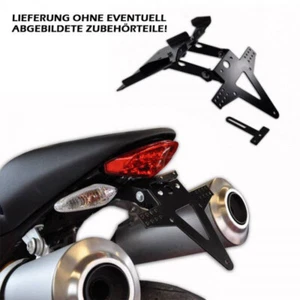 Kennzeichenhalter DUCATI Monster 696 Bj. 08 14 schwarz verstellbar inkl. Reflekt - Picture 1 of 2