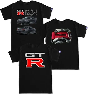 NISSAN GTR SKYLINE R34 T-SHIRT Combo Motor Swap Abzeichen Turbo - Bild 1 von 3