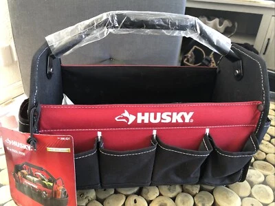 HUSKY 15 In Tool Bag/tote Rotating Handle, 10 External Pockets 15x7x10 - Image 1 of 4