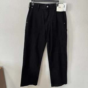 Abercrombie & Fitch Baggy Jeans Men’s 30x32 Black Loose Leg Carpenter Denim NWT - Picture 1 of 7