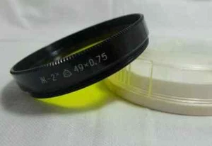 r Yellow-2x LZOS Russian 49x0.75 Vintage Light Filter 49mm for Lens 8836 - Picture 1 of 3
