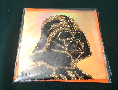 Papyrus Star Wars Darth Vader Birthday Card Gemmed Rhinestones RARE NOS - Image 1 of 2