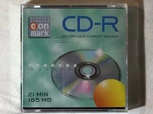 Mini disco compacto grabable CD-R 8 cm tamaño 185 MB mini CD-R 21 min - Imagen 1 de 3
