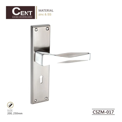 CSZM-017 Mortise Lock Set Zinc & SS Main Door Handle Set For Home, Office 200 mm Cover