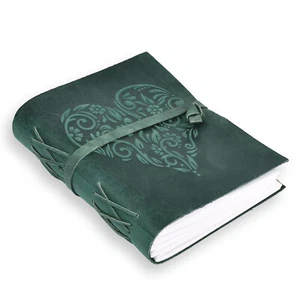 Genuine Leather Diary - Handmade Vintage Leather Journal- Turquoise Color- 15x10 - Picture 1 of 8