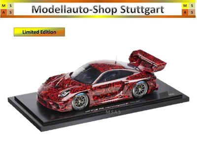 Porsche 911 GT3 R Racing - Nero/Rosso - Edizione Limitata 300 - Spark 1:18 - Immagine 1 di 3