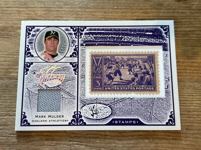 2004 Leaf Century Stamps #S-71 Mark Mulder Stamp Jersey Relic #d 15/39 RARE - Image 1 of 2
