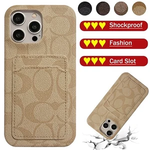 Coque arrière antichoc pour iPhone 16/15/14/13/11/12 Pro Max fente carte - Photo 1 sur 10