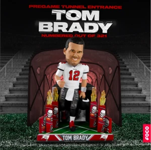 Tom Brady Tampa Bay Buccaneers Pregame Tunnel Entrance Bobblehead - Ltd Ed 321 - Picture 1 of 6