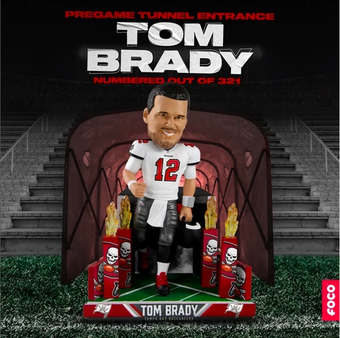 Tom Brady Tampa Bay Buccaneers Pregame Tunnel Entrance Bobblehead -  Ltd Ed 321 Cover