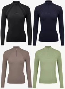 LeMieux Mia Mesh Long Sleeve Base Layer Technical Wicking Stretch Shirt XC Top - Picture 1 of 19