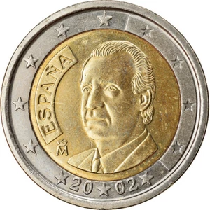 [#765353] Hiszpania, 2 Euro, 2002, Madrid, AU(55-58), Bimetaliczny, KM:1047 - Zdjęcie 1 z 2