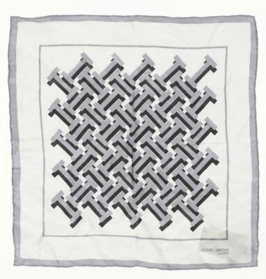 JOSEPH ABBOUD Gray Silk Pocket Square 140140 - Image 1 of 2