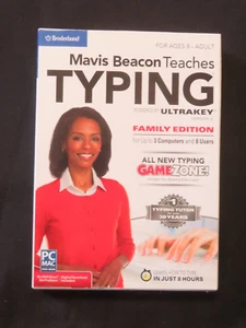 GENUINE Broderbund Mavis Beacon Teaches Typing Family Edition 3 Computers 8 User - Picture 1 of 2