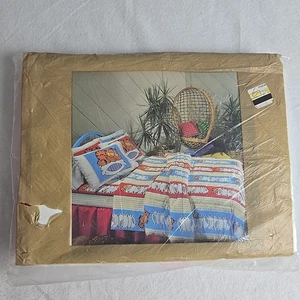 Garfield One Full Double Flat Top Bed Sheet VTG Sleepy Pillow Jim Davis Cartoon - Foto 1 di 5