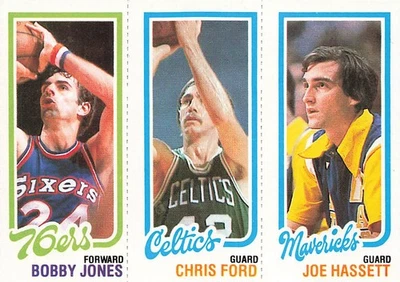 1980-81 Topps #37 / 66 / 183 Bobby Jones / Chris Ford / Joe Hassett RC - Image 1 of 2
