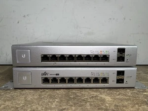 LOT DE 2 commutateurs réseau Ubiquiti US-8-150W UniFi 8 ports *POUR PIÈCES* - Photo 1/5