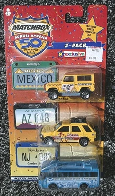Matchbox Across America 50th Birthday  3 Pack Mexico Arizona And New Jersey  - Image 1 of 2