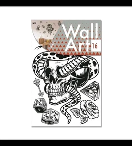Decor Wall Art Stickers - Tattoo Skull Dice Tattoo Shop Designs Wall Art Vinyl - Picture 1 of 5