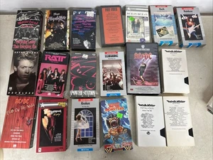 (19) Rock / Heavy Metal Prince, Ac Dc, Motorhead Etc VHS Tape Lot Rare - Picture 1 of 3
