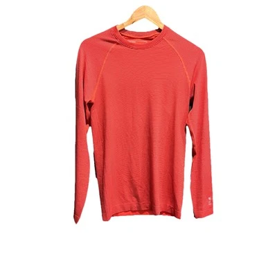 FIGS Red Striped Makato Seamless Long Sleeve Men's Underscrub T-Shirt Size XS - Image 1 of 4