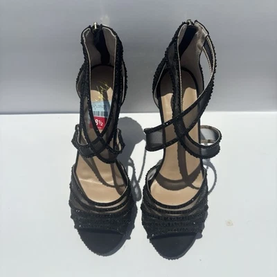 THALIA SODI -CEARA PLATFORM Black With Jewel Size 8.5 - Image 1 of 4