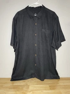 Tommy Bahama Herren Gr. XL schwarz Hawaiihemd mit Knopfleiste Kurzarm Islandzone - Bild 1 von 21