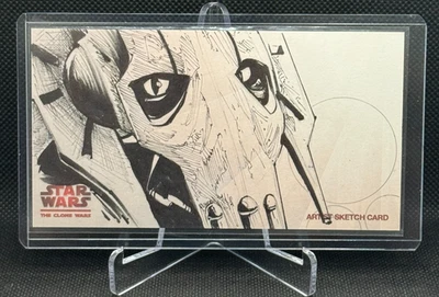 2009 Topps Star Wars Clone Wars Widevision Artist Sketch Card Carlo Soriano 1/1 - Image 1 of 2