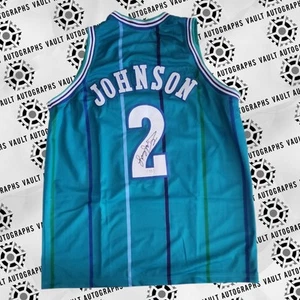 Larry Johnson Signed Charlotte Hornets Custom Jersey - Picture 1 of 3