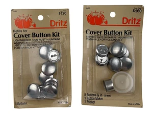 Dritz Cover Button Kit 3/4 in - 19mm - Lightweight, Non-Rust Aluminum - Picture 1 of 7