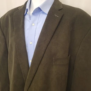 Ralph Lauren LRL blazer mens 58L olive pinwale stretch corduroy sport coat elbow - Picture 1 of 16