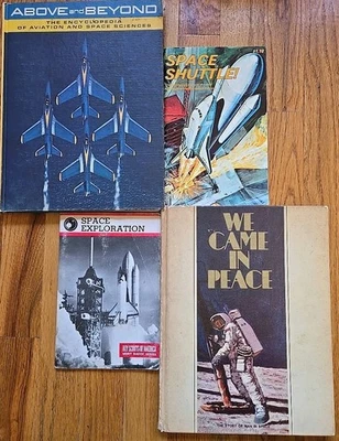 60s 70s 80s Space Exploration Book Lot - Above and beyond, we came in peace - Image 1 of 4