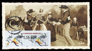 FRANCE 2013 Carte Maximum Card ATM - Le Cornouaille Quimper Breton dance danza - Imagen 1 de 1