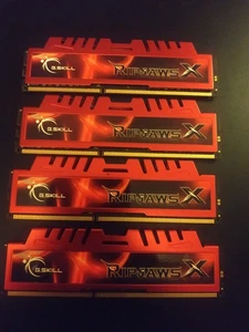  16GB DDR 1600 (4x4GB) 1600mhz PC3-12800 CL9  G.Skill Ripjaws Desktop RAM kit - Picture 1 of 9