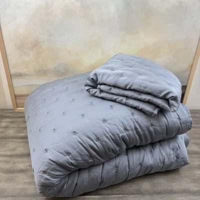 Edredón acolchado Pottery Barn Tencel Lyocell King/Cal King & King Sham Riviera azul Foto 1 de 4