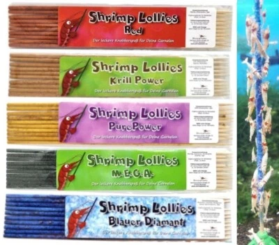 Shrimp Lollies Rainbow Set / 50 Lollies / Garnelen Futter Sticks Lutscher - Bild 1 von 4