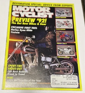 1991 December Motorcyclist Motorcycle Magazine Harley-Davidson FXDC Dyna Glide - Picture 1 of 1