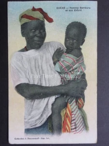 Africa: Dakar - Femme Bambara et Son Enfant - Old Postcard by J. Benyoumoff - Imagen 1 de 2