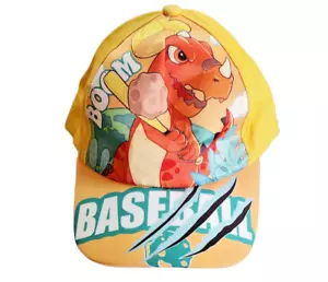 Toddler Cute Dinosaur Hat Trucker Snap Back hat Youth Adjustable Yellow NEW - Picture 1 of 4
