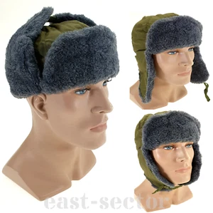 Orginal Military Winter Hat Ushanka Czech Army Surplus Cold War Cap Beret 60 - Picture 1 of 8