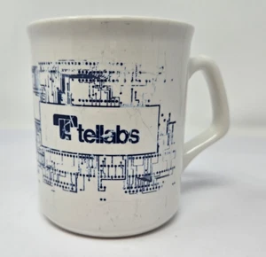 Tazza caffè vintage Tellabs tazza circuito design fibra LAN HW fornitore *raro da trovare - Foto 1 di 14