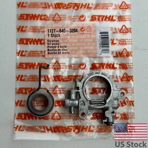 GENUINE STIHL CHAINSAW OIL PUMP + Worm gear 1127 640 3204 / 1125 640 7110 USA ST - Picture 1 of 9