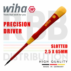 Wiha 42376 Slotted Screwdriver PicoFinish 2.5mm VDE Electrician Rotating Cap - Picture 1 of 3