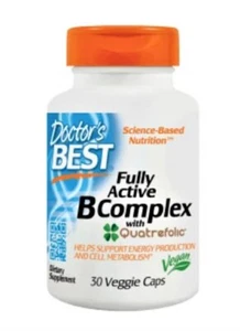 Doctor's Best Voll Aktiver B-Komplex 30 Vegetarische Kapseln - Picture 1 of 1